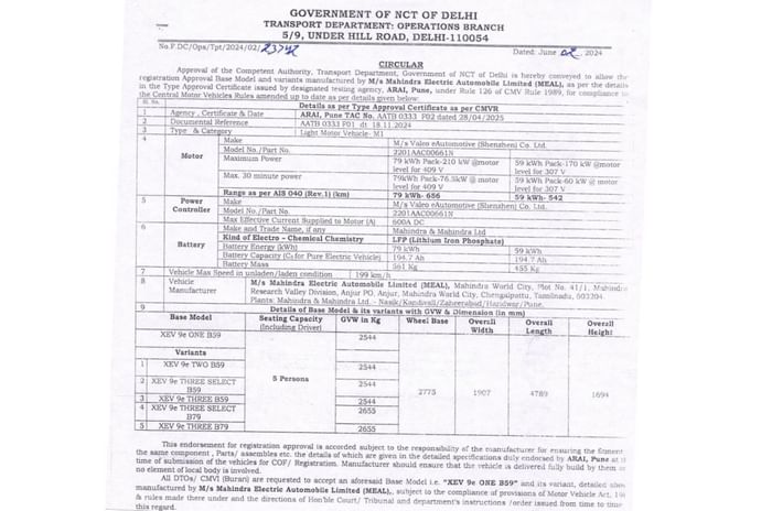 Mahindra XEV 9e Pack Three Select with 79kWh battery launch soon